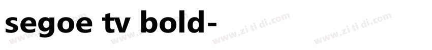 segoe tv bold字体转换